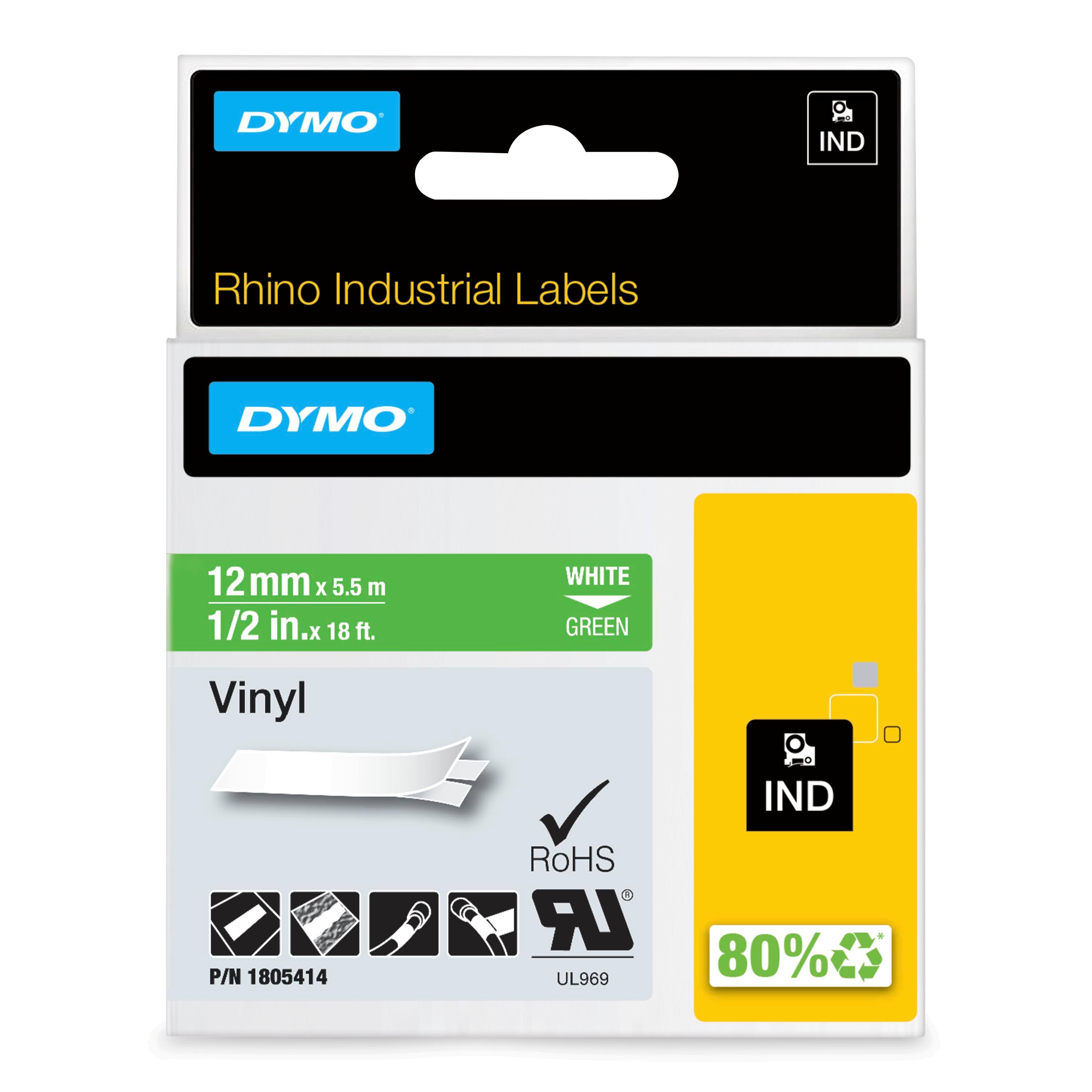 dymo Dymo rhino teippi rh 12mm valk/vihr vinyyli