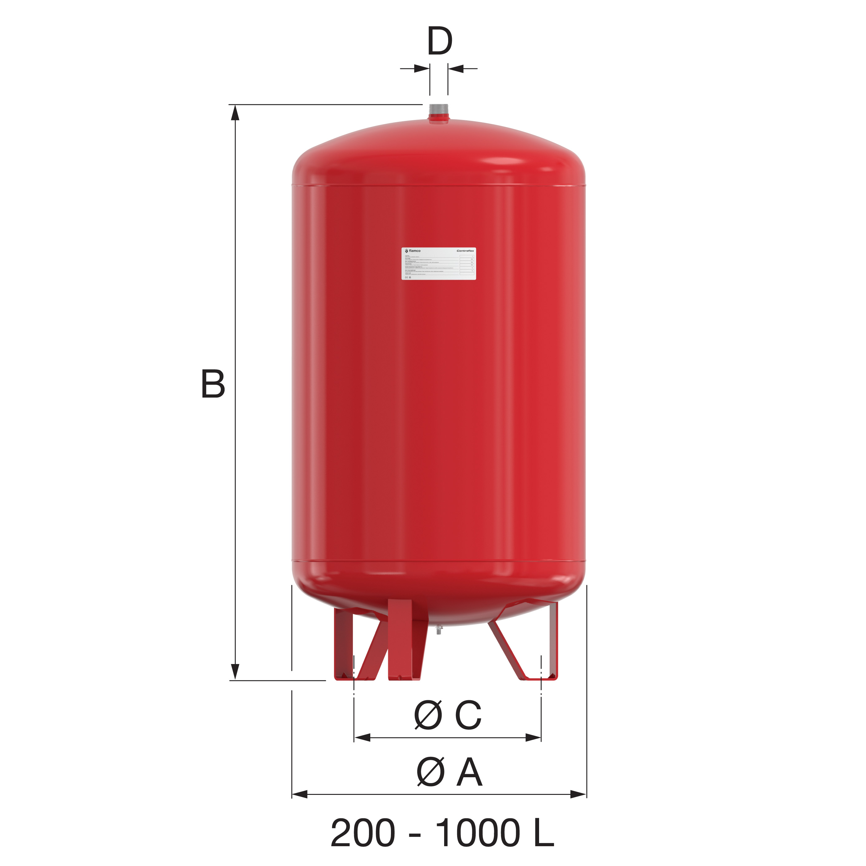 flamco Izplešanās trauks 200/2,5 contra-flex g 3⁄4"