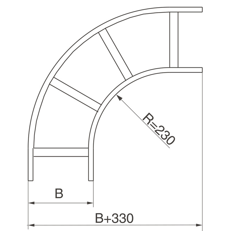 elis elektro L-avgrening 400mm z4 mp-124z4