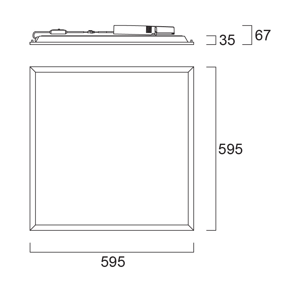 sylvania Moduulivalaisin start panel 600 3000-4700lm 830/840 ugr19