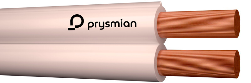 prysmian Högtalarkabel halofix 90 2x6 vit eca pk50