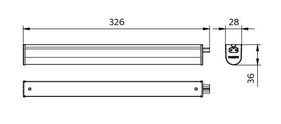 philips Basic battern luminaire bn021c led5s/840 l300