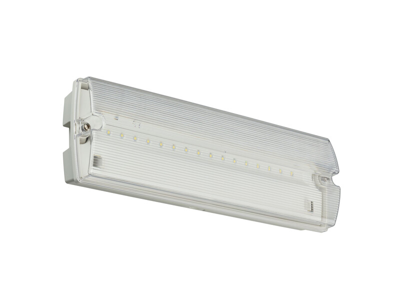 philips Exit sign luminaire em153c sm bkd exit sign m3 elp