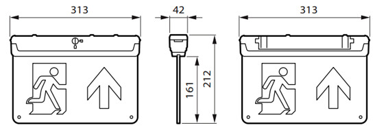 philips Utrymningsarmatur em159c wl/cm exit sign m3 elb