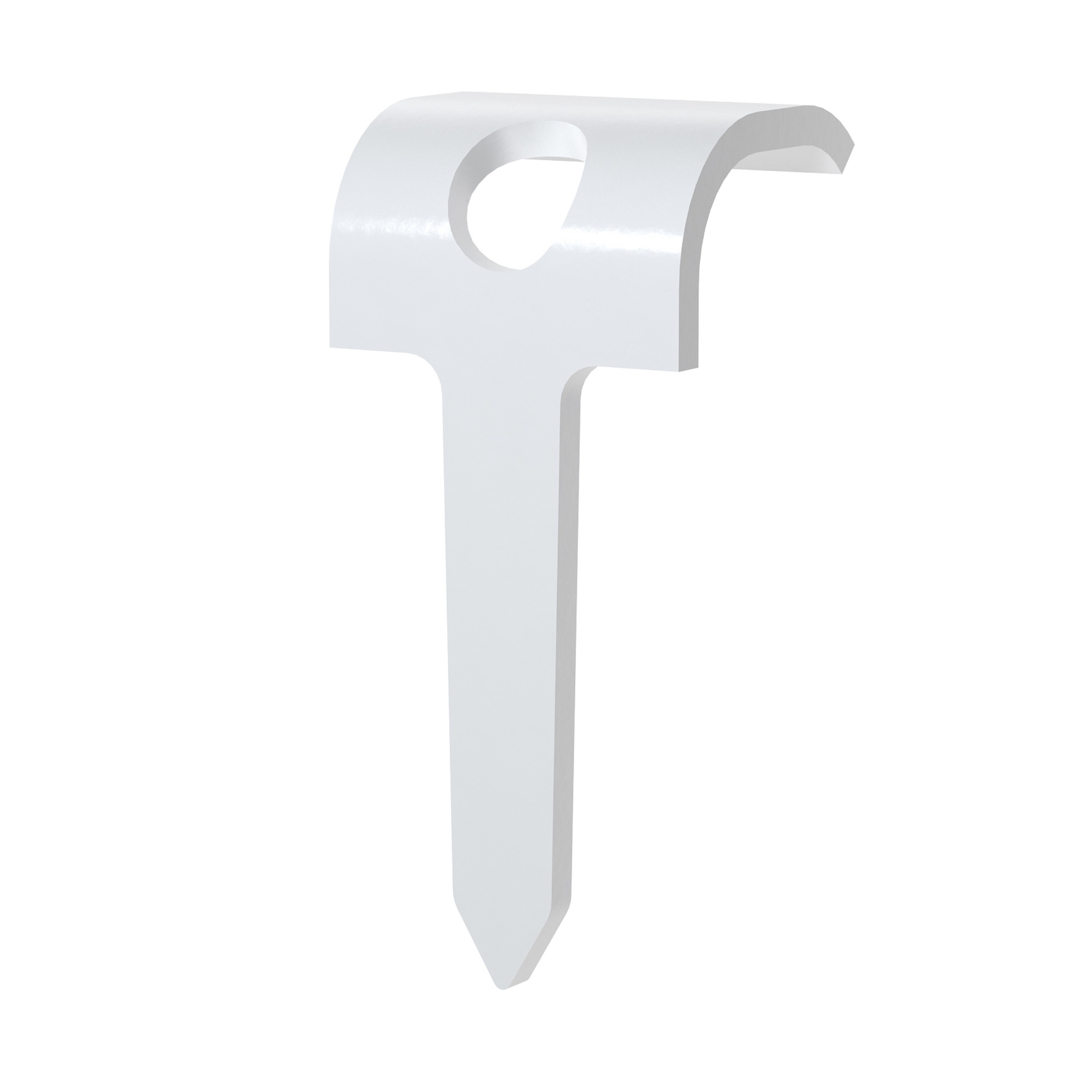 Kabelklammer tre oval TP-O-16 hvit 100pk