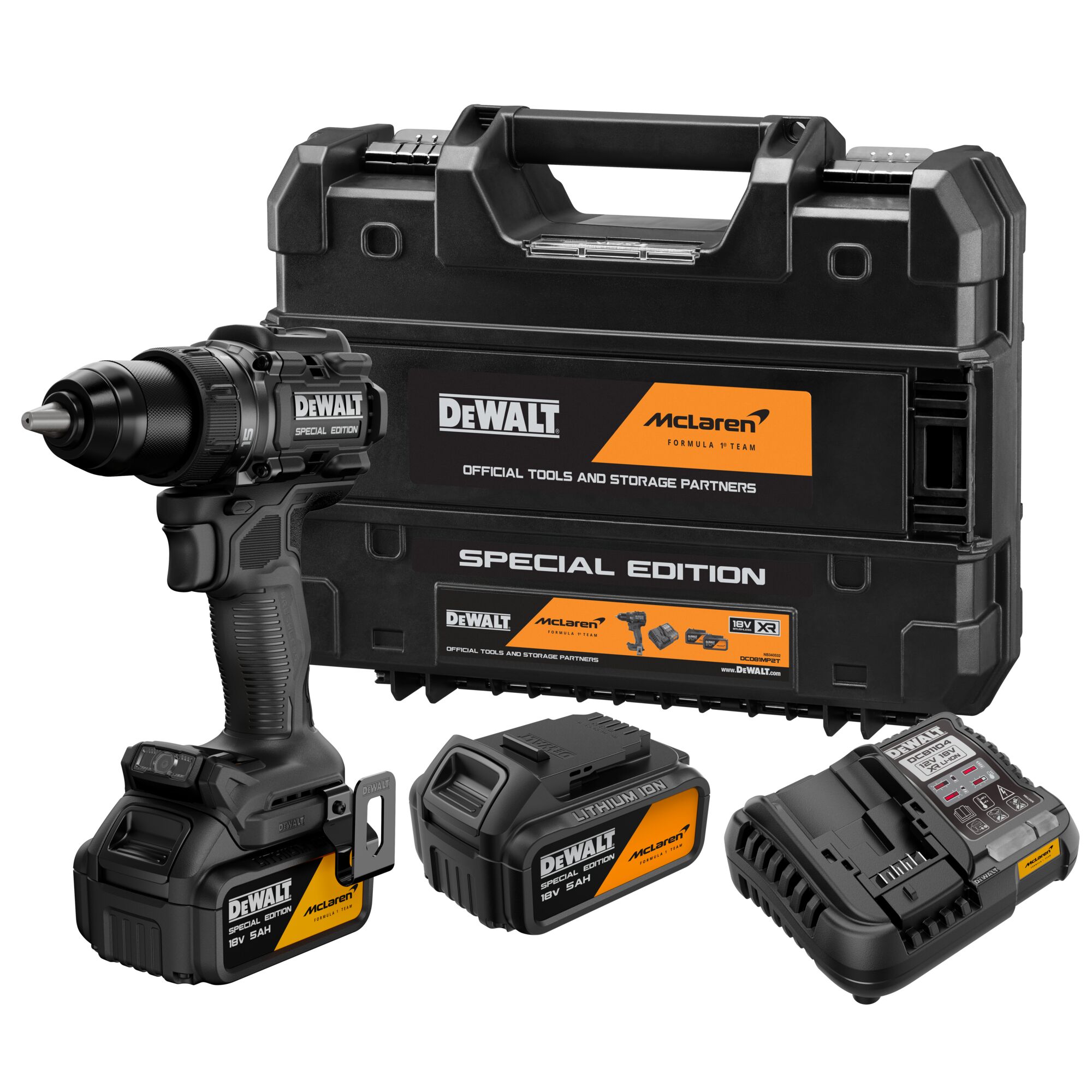 BORR/SKRUVDRAGARE DEWALT DCD81MP2T 18V XR MCLAREN 2X5.0
