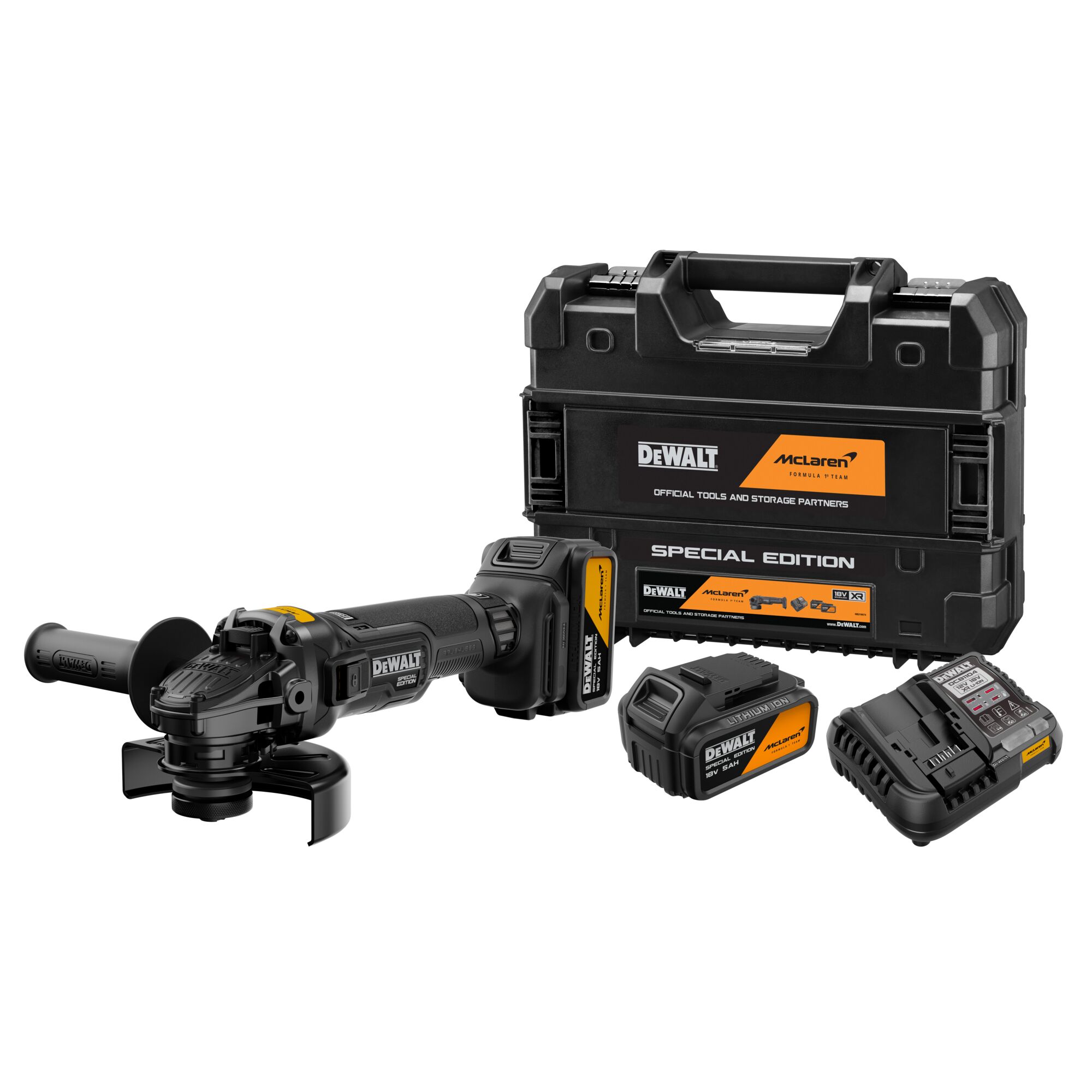 VINKELSLIP DEWALT DCG45MP2T 18V XR MCLAREN 2X5.0