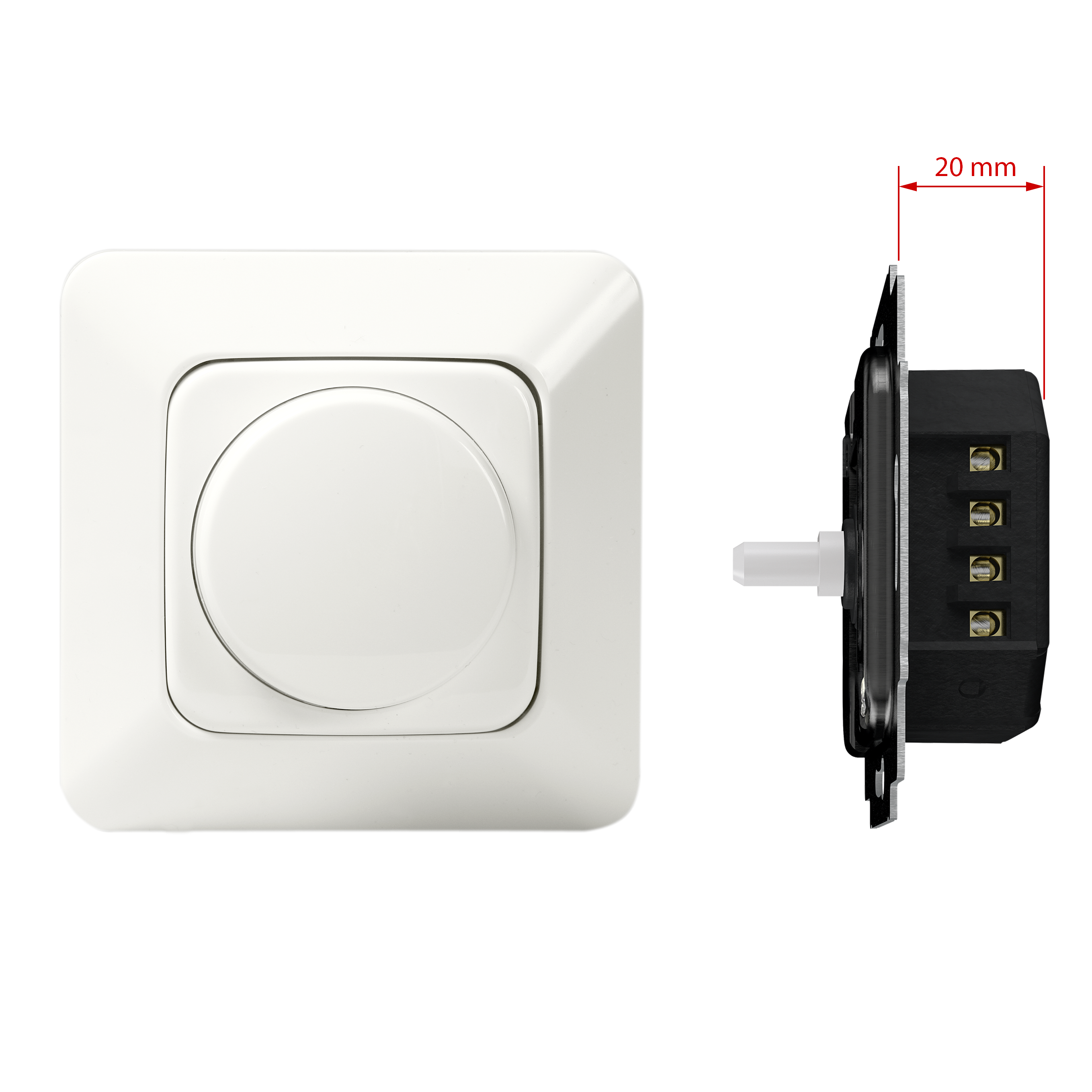 abb Dimmer jussi led rotary 2-400w/va wh