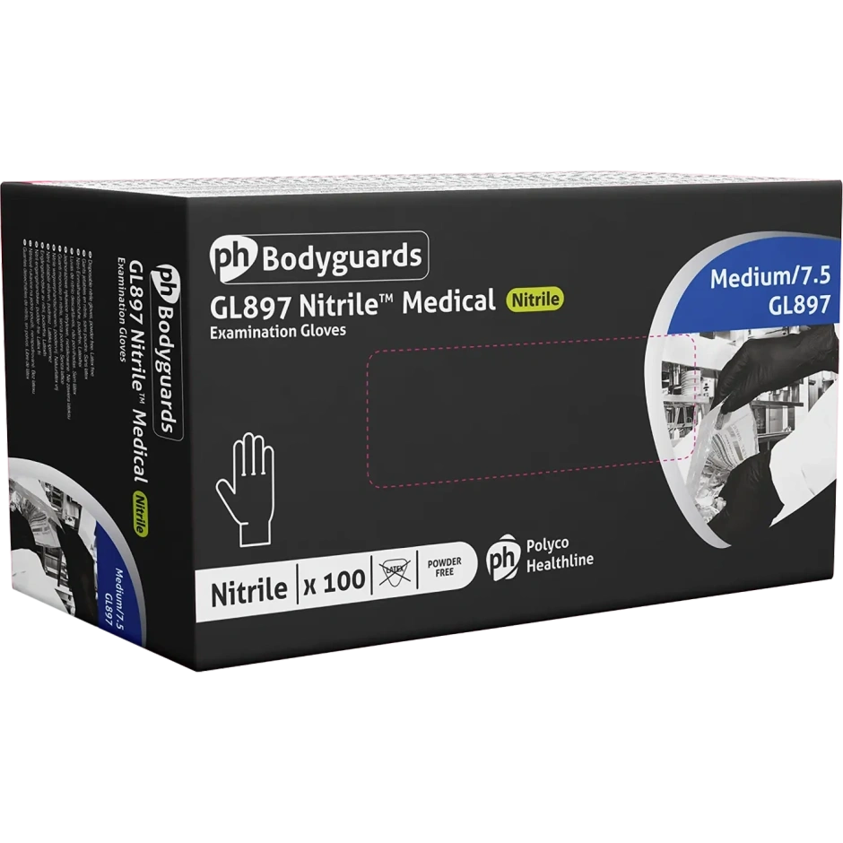 ÜHEKORDSED NITRIILKINDAD MUSTAD 100tk 8/M