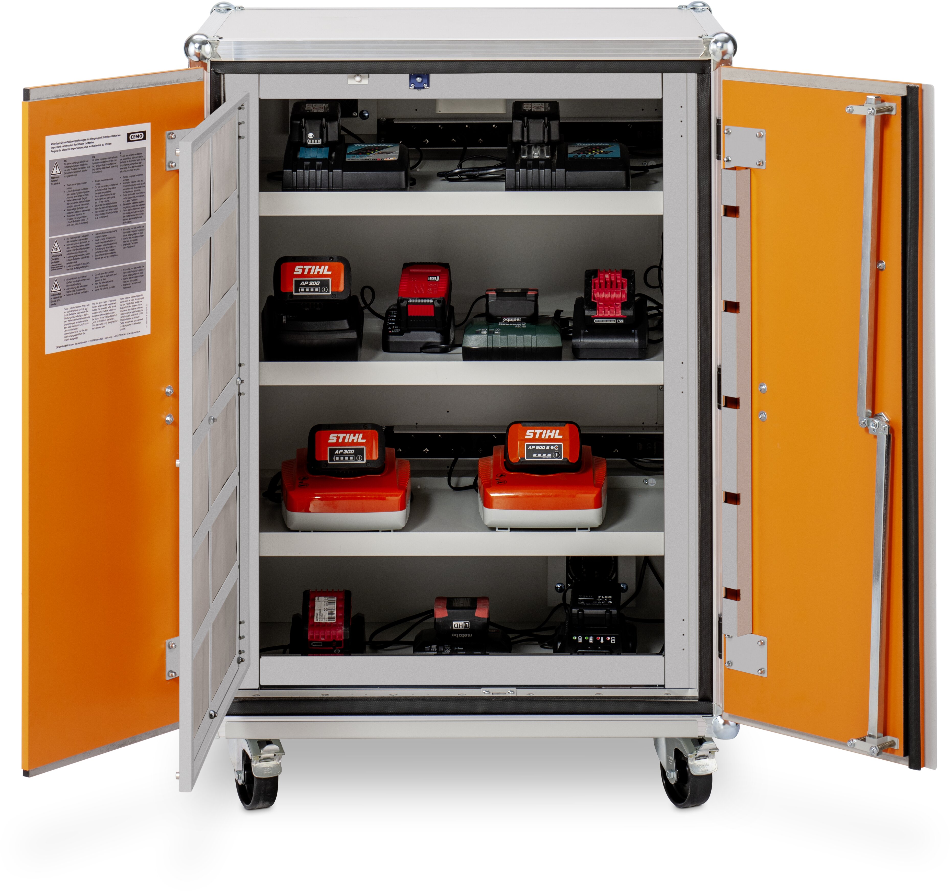 cemo Battery charging cabinet basic 8/10, 3-vaihe