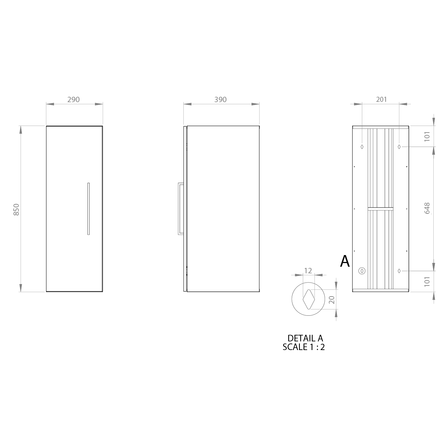 polaria Laundry cabinet duo 300 x 850 x 400