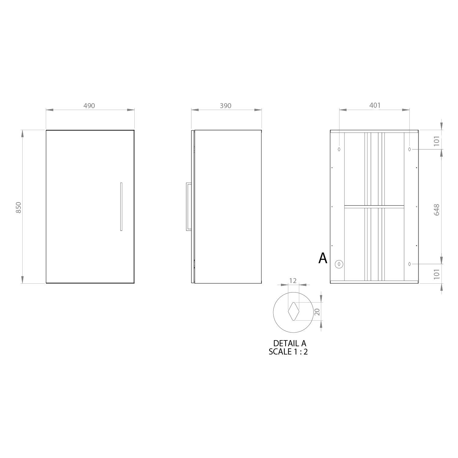 polaria Laundry cabinet duo 500 x 850 x 400