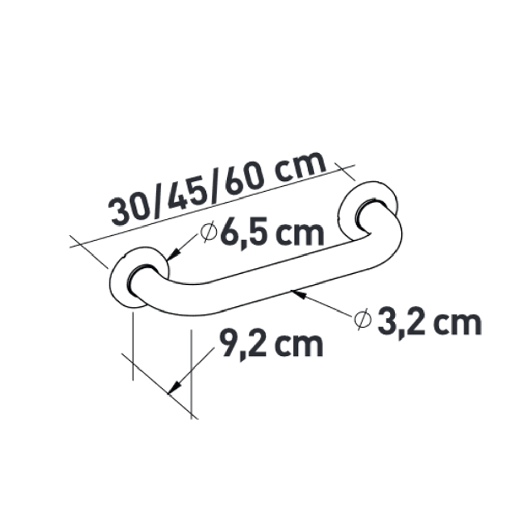 polaria Support handle 60 cm white support handle 60 cm white