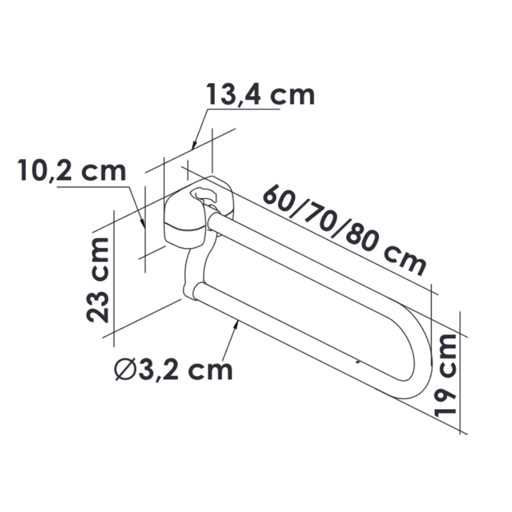 polaria Tukikaide polaria 80 cm valkoinen
