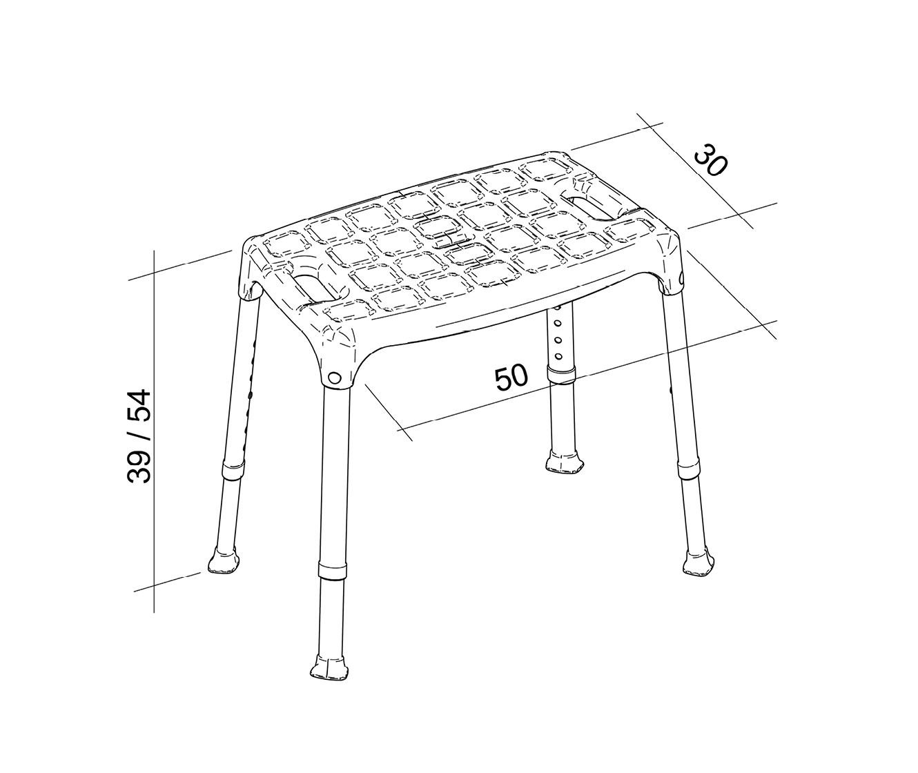 polaria Kylpyhuonejakkara polaria 50 cm valk