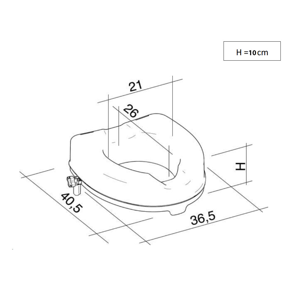 polaria Raised toilet seat 10 cm white raised toilet seat 10 cm white