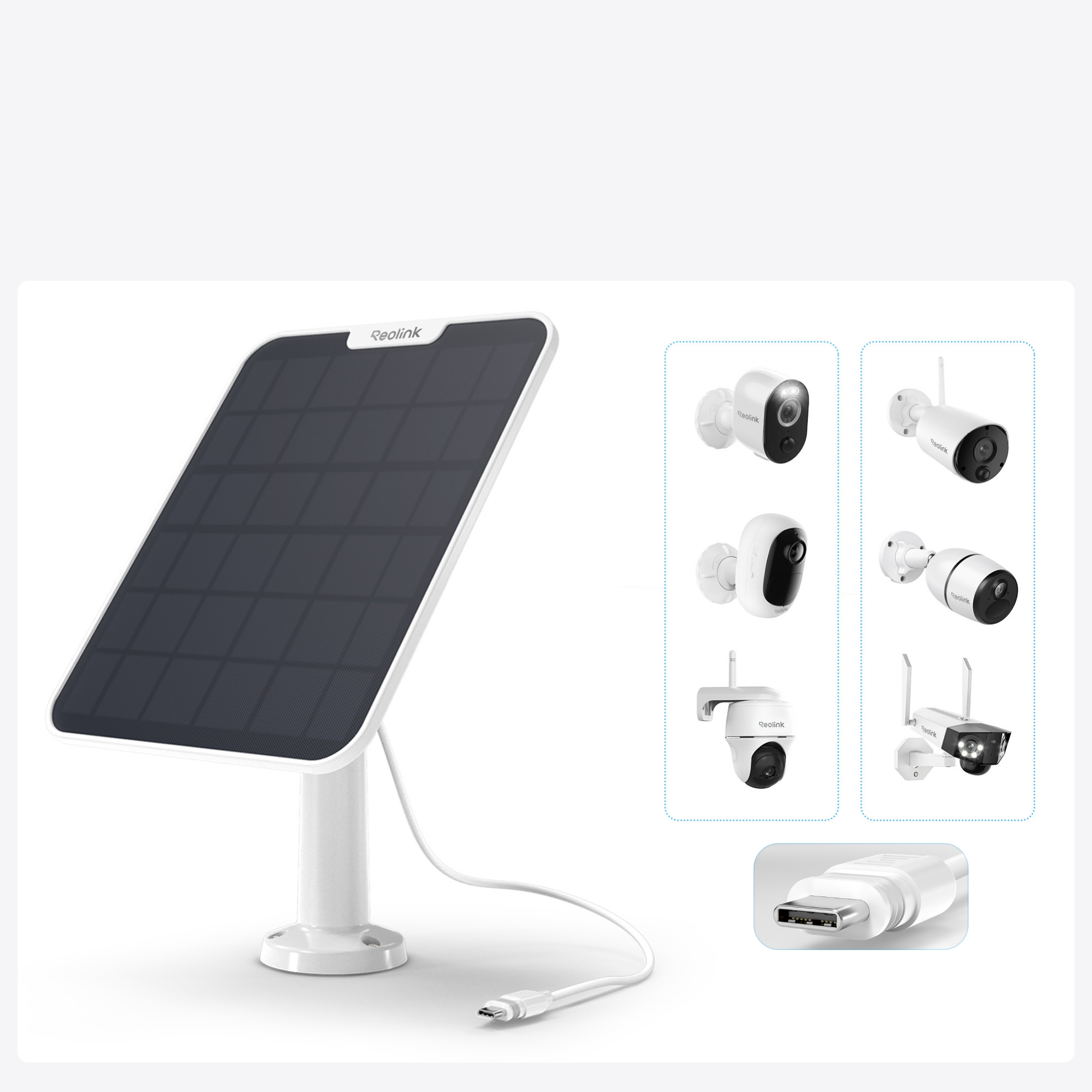 reolink Aurinkopaneeli reolink kamera valk. 6w 4m kaapeli