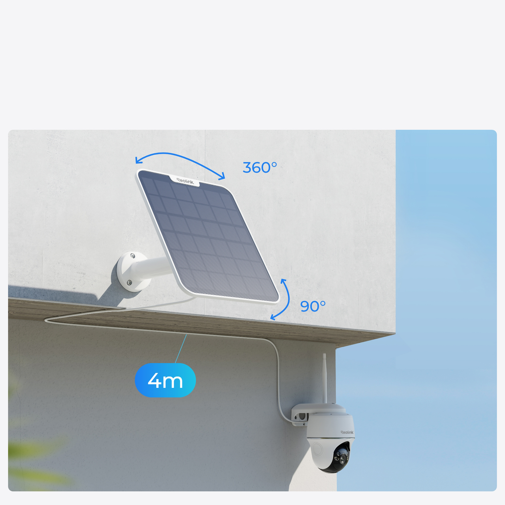 reolink Aurinkopaneeli reolink kamera valk. 6w 4m kaapeli