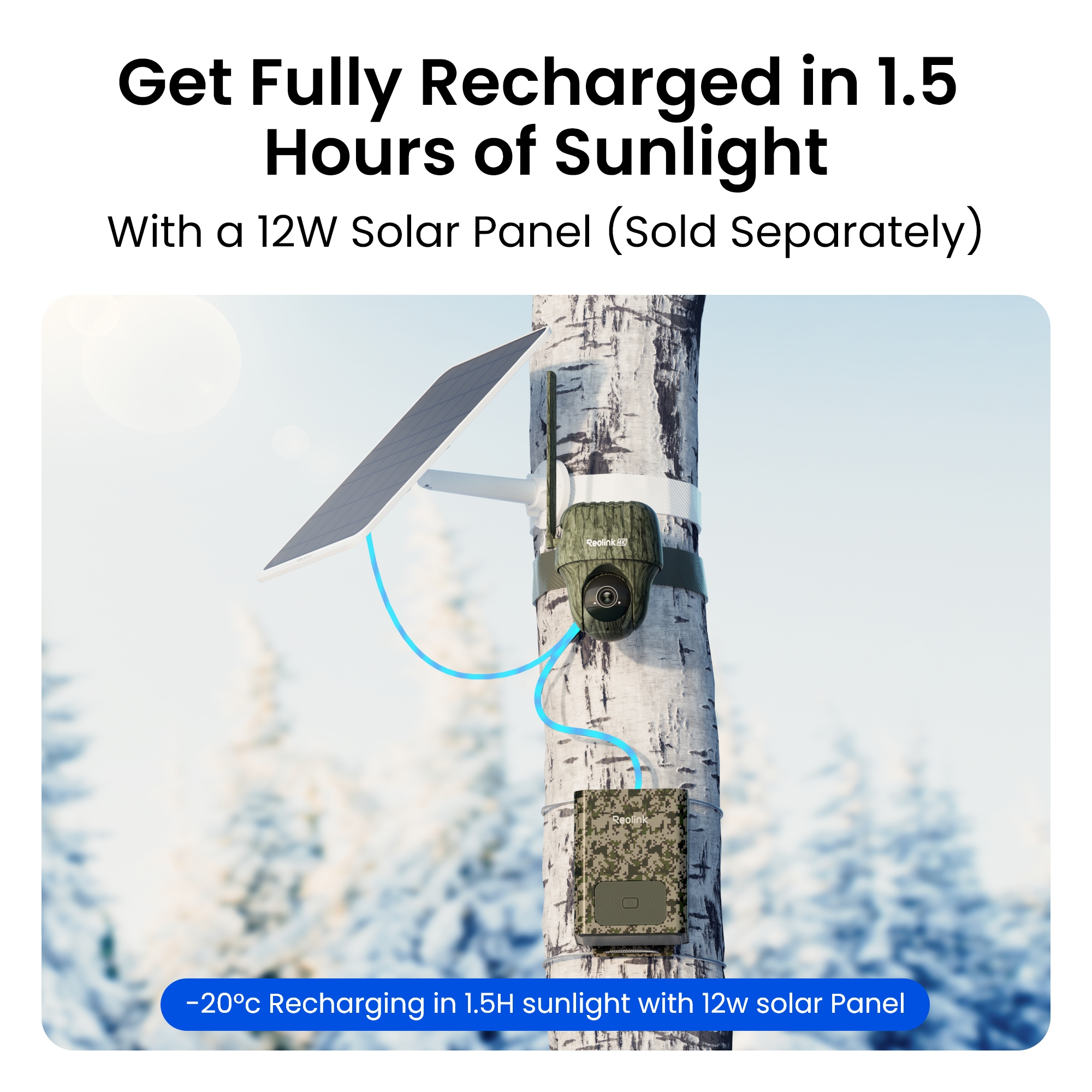 reolink Battery pack reolink 12800mah ip67 usb-c -20-58℃