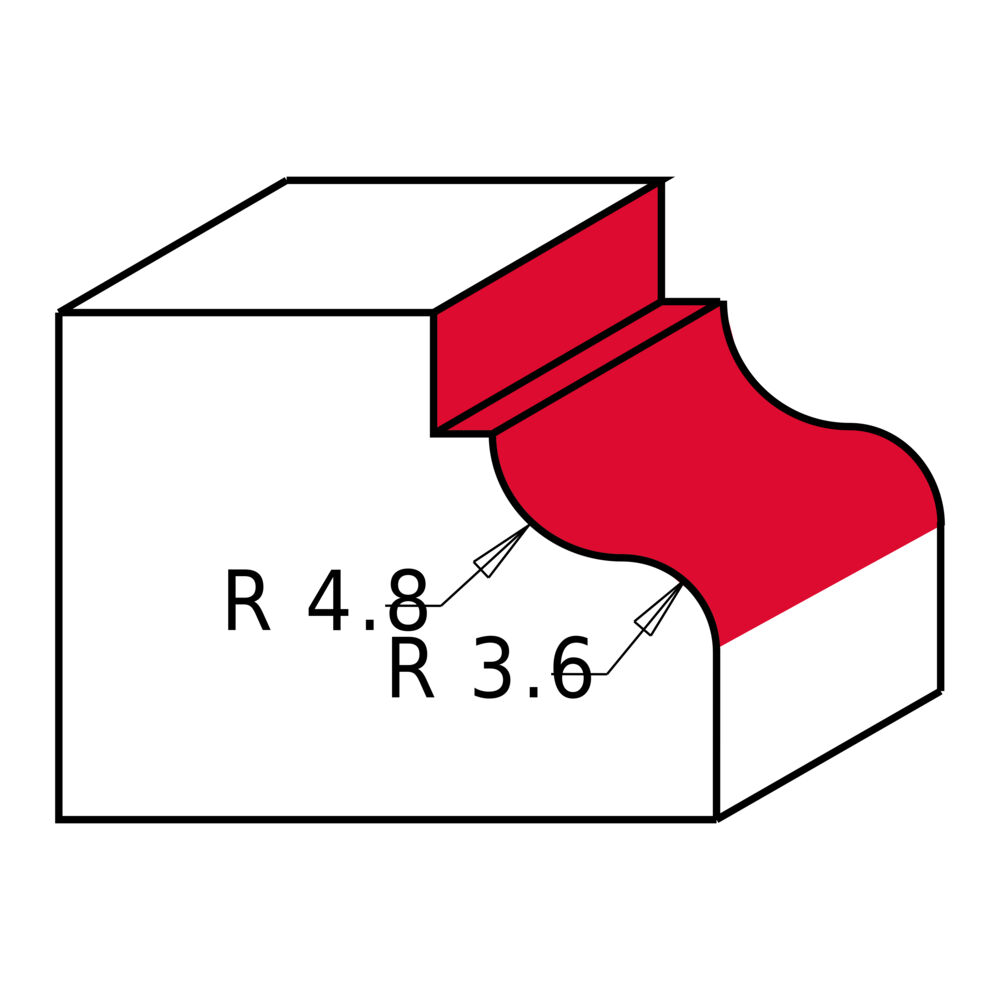milwaukee Router bit milwaukee s8 roman ogee 34/