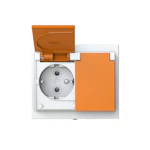 SOCKET-OUTLET IMPRESSIVO SCHUKO 2-G, COVER PLATE, IP44