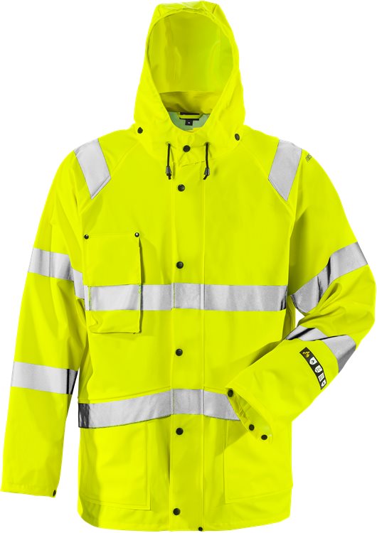 RAIN JACKET FRISTADS HI-VIS 4845 RSHF 130 SIZE 4XL