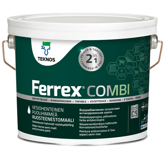 KORROSIOONITÕRJEVÄRV FERREX COMBI 2,7l KOLLANE RAL 1018