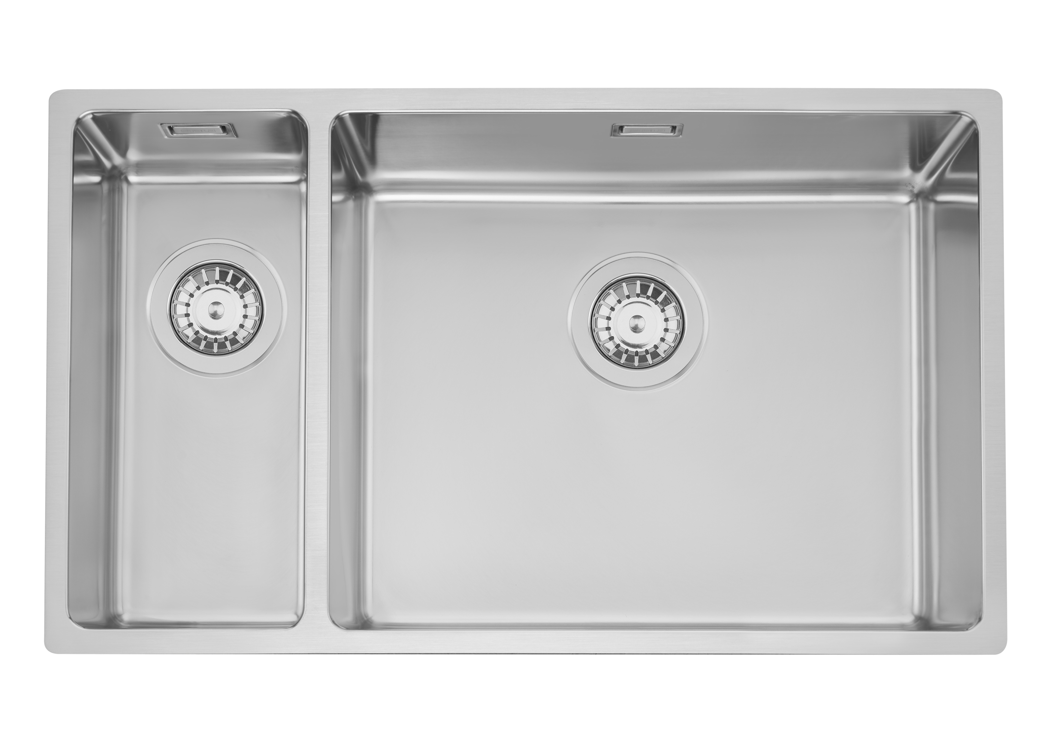 STAINLESS STEEL SINK STALA SINK LAGOM-18-50 1.5 BOWLS