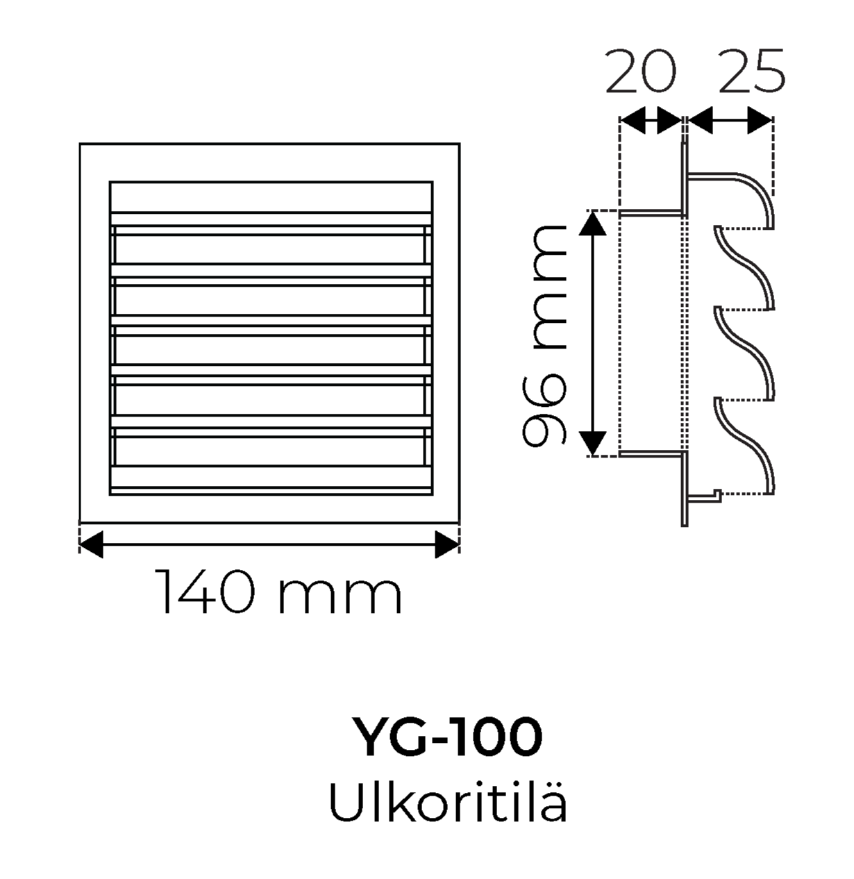 velco Ulkoritilä velco yg-100 musta