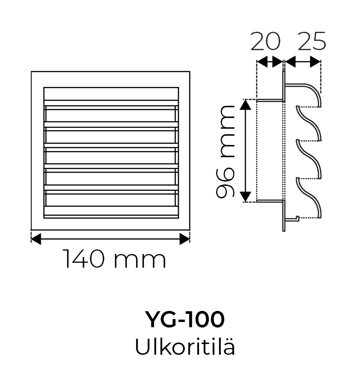 velco Ulkoritilä velco yg-100 harmaa
