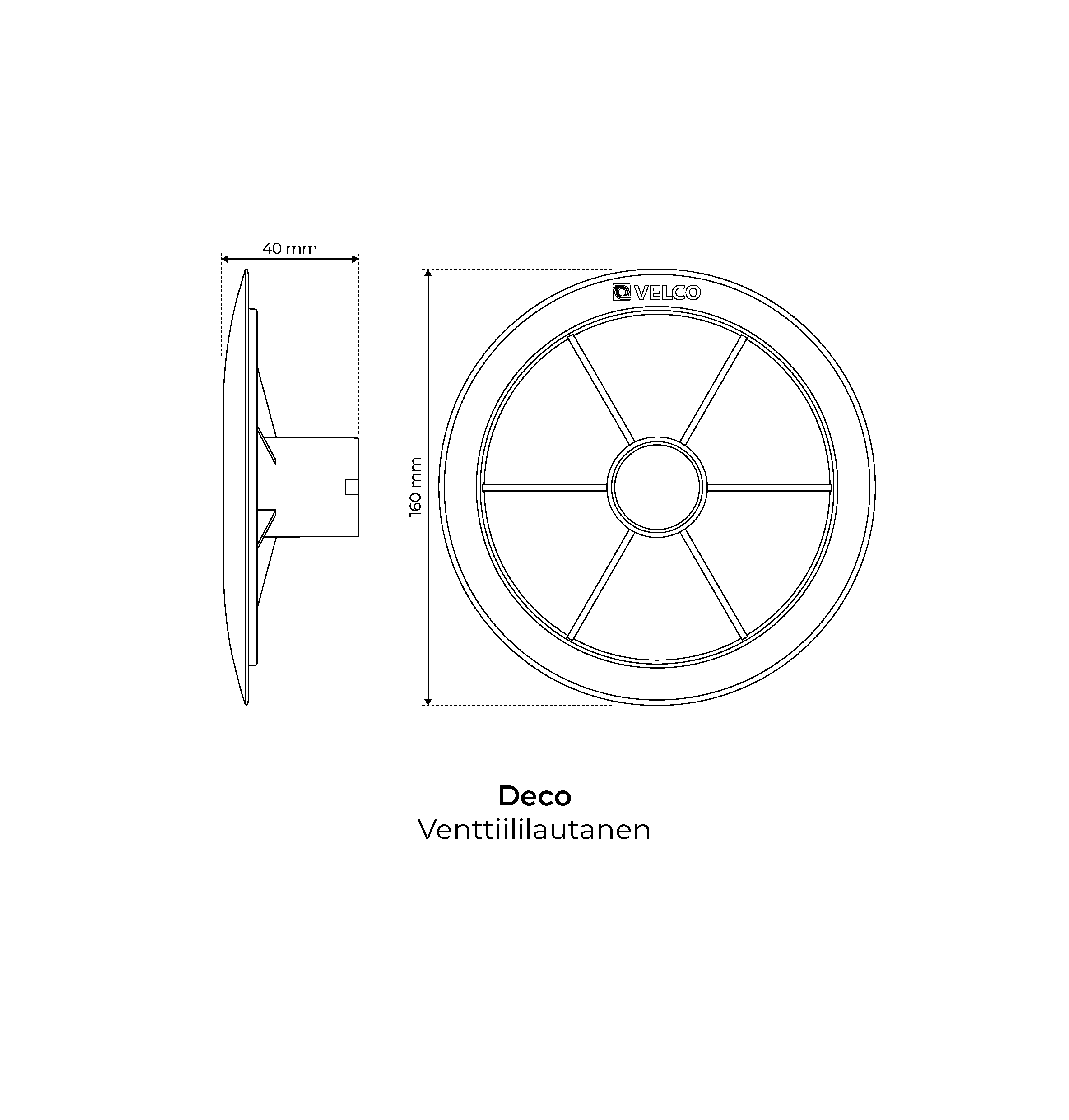 velco Valve plate velco deco white
