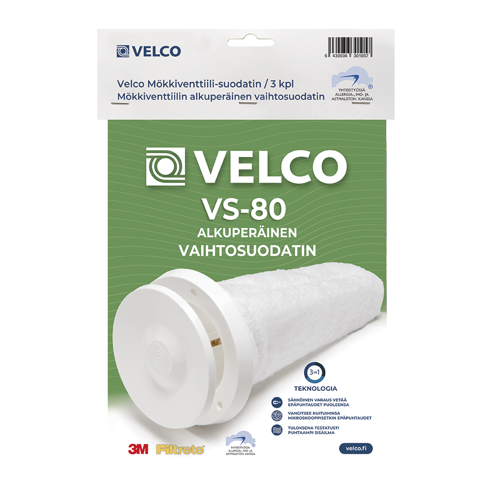 VAIHTOSUODATIN VELCO VS-80 3KPL