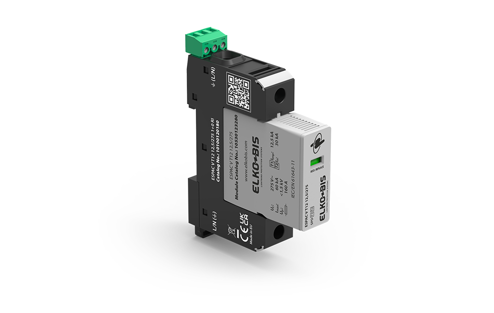 KOMBINĒTAIS PĀRSPRIEGUMA NOV. ESPACV T1+2 12,5kA/275V 1+0 RI