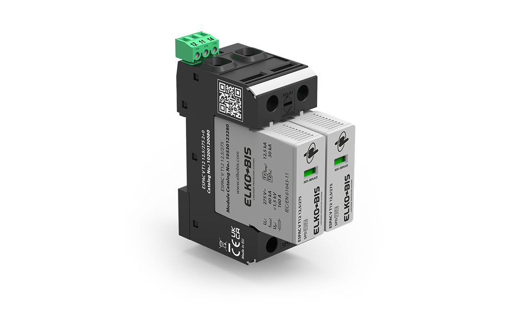 KOMBINĒTAIS PĀRSPRIEGUMA NOV. ESPACV T1+2 12,5kA/275V 2+0 RI