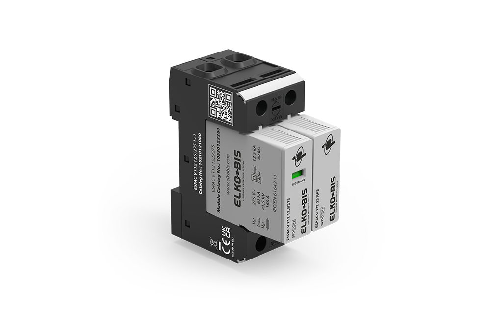 KOMBINĒTAIS PĀRSPRIEGUMA NOV. ESPACV T1+2 12,5kA/275V 1+1