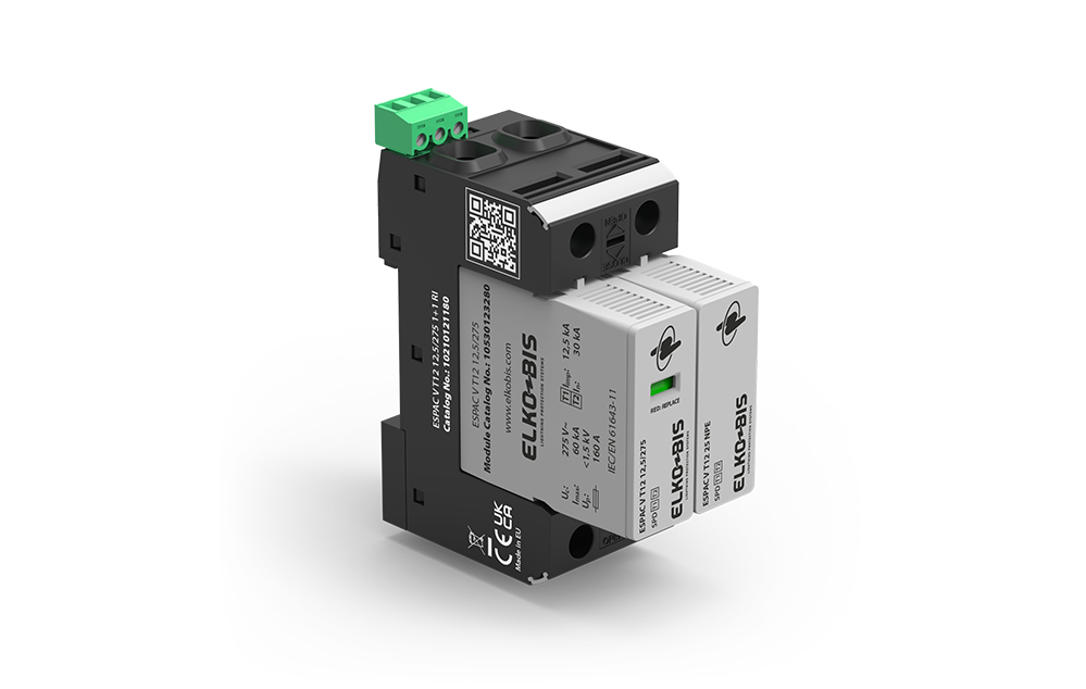 KOMBINĒTAIS PĀRSPRIEGUMA NOV. ESPACV T1+2 12,5kA/275V 1+1 RI
