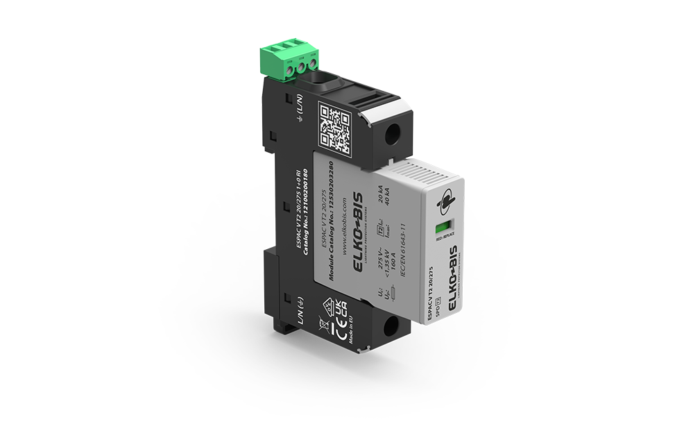 PĀRSPRIEGUMA NOVADĪTĀJS ESPACV T2 20kA/275V 1+0 RI