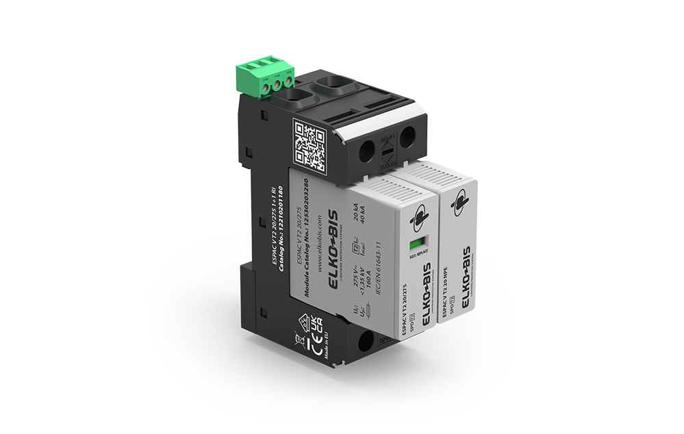 PĀRSPRIEGUMA NOVADĪTĀJS ESPACV T2 20kA/275V 1+1 RI