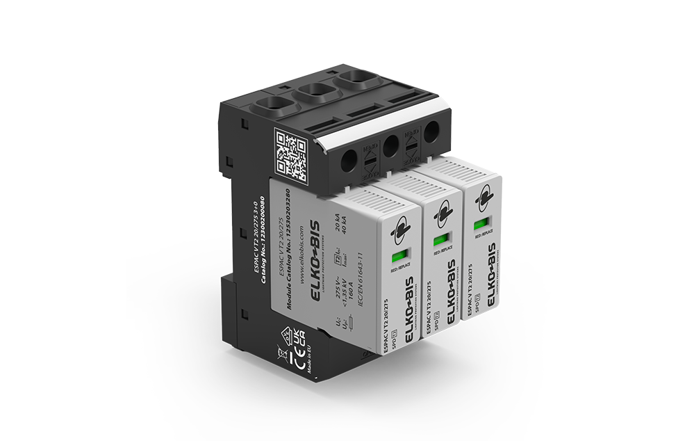 PĀRSPRIEGUMA NOVADĪTĀJS ESPACV T2 20kA/275V 3+0