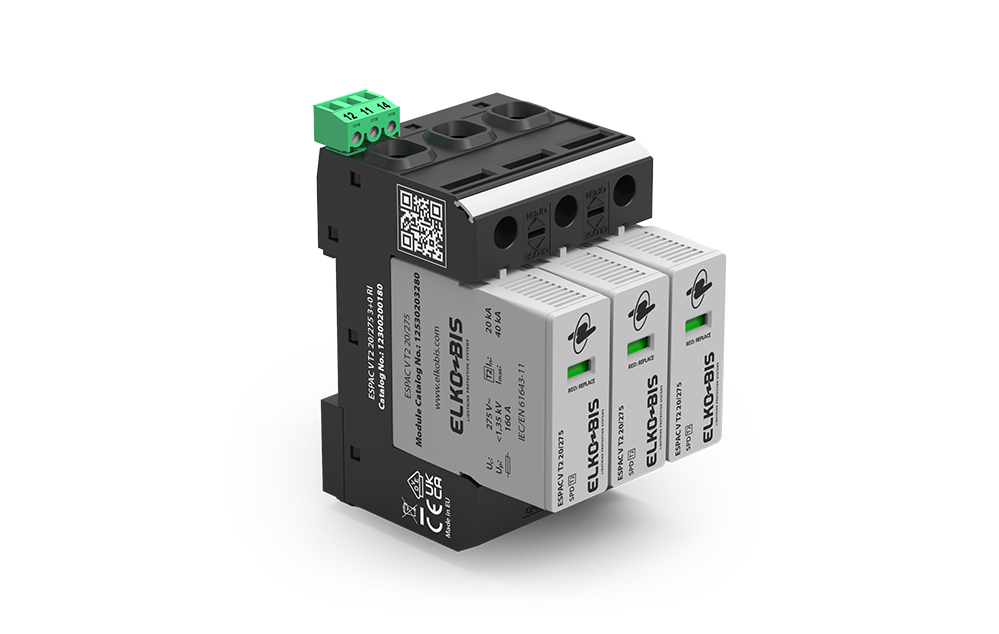 PĀRSPRIEGUMA NOVADĪTĀJS ESPACV T2 20kA/275V 3+0 RI
