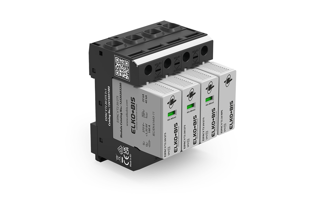 PĀRSPRIEGUMA NOVADĪTĀJS ESPACV T2 20kA/275V 3+1