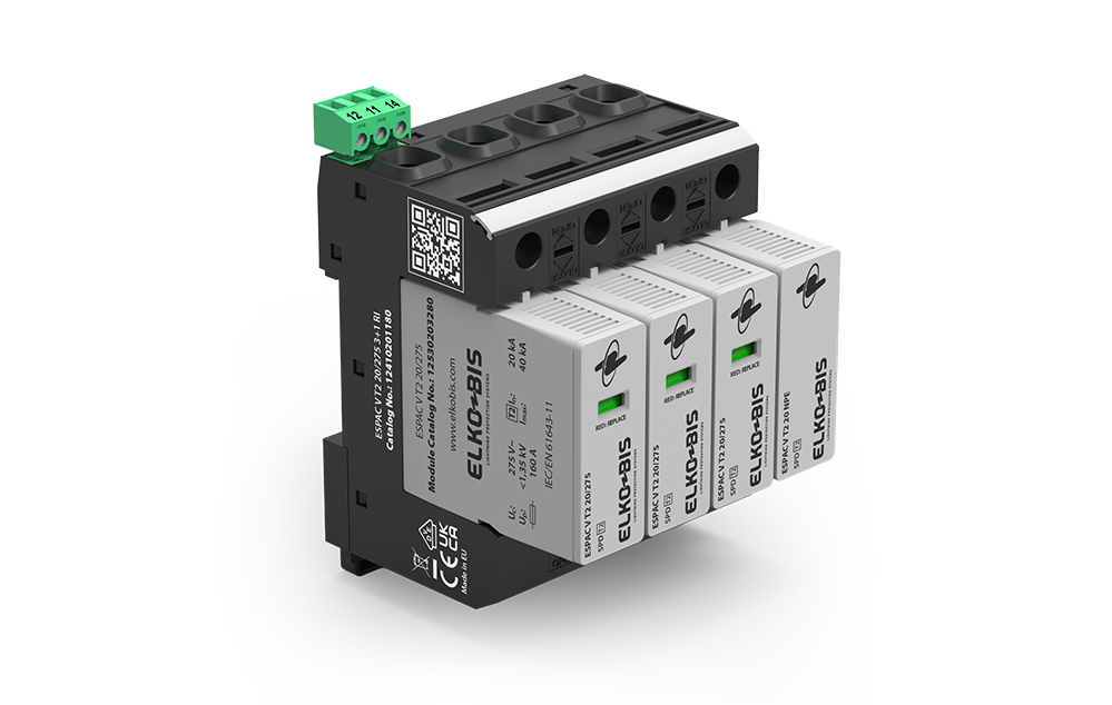 PĀRSPRIEGUMA NOVADĪTĀJS ESPACV T2 20kA/275V 3+1 RI