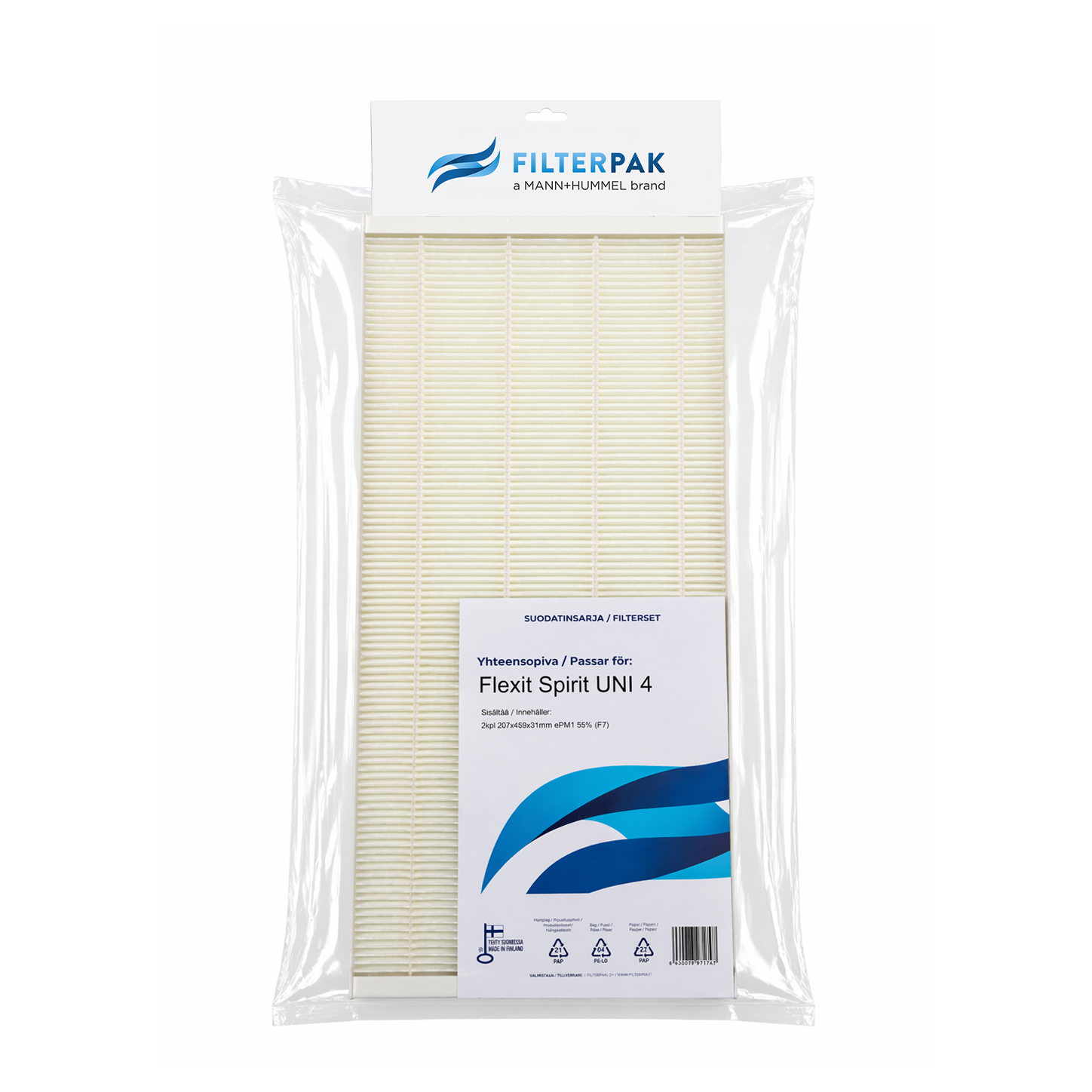 SUODATINPAKKAUS FILTERPAK FLEXIT SPIRIT UNI4