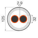 rauheat Heating pipe pexflex easy 2x32/125mm 15m