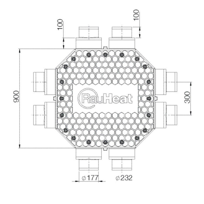 rauheat Fördelningsbrunn maxi g2 pexflex plus low