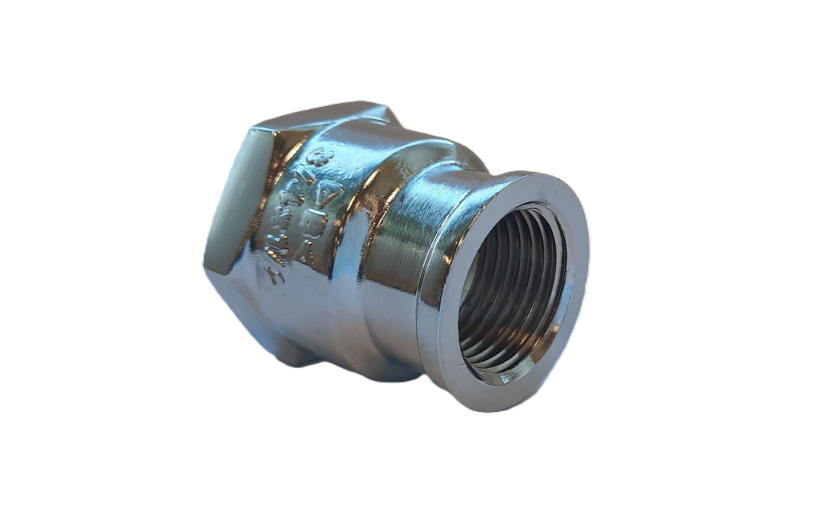 AHENEV MUHV MESSING 1/2" x 3/4" S/S KROOM