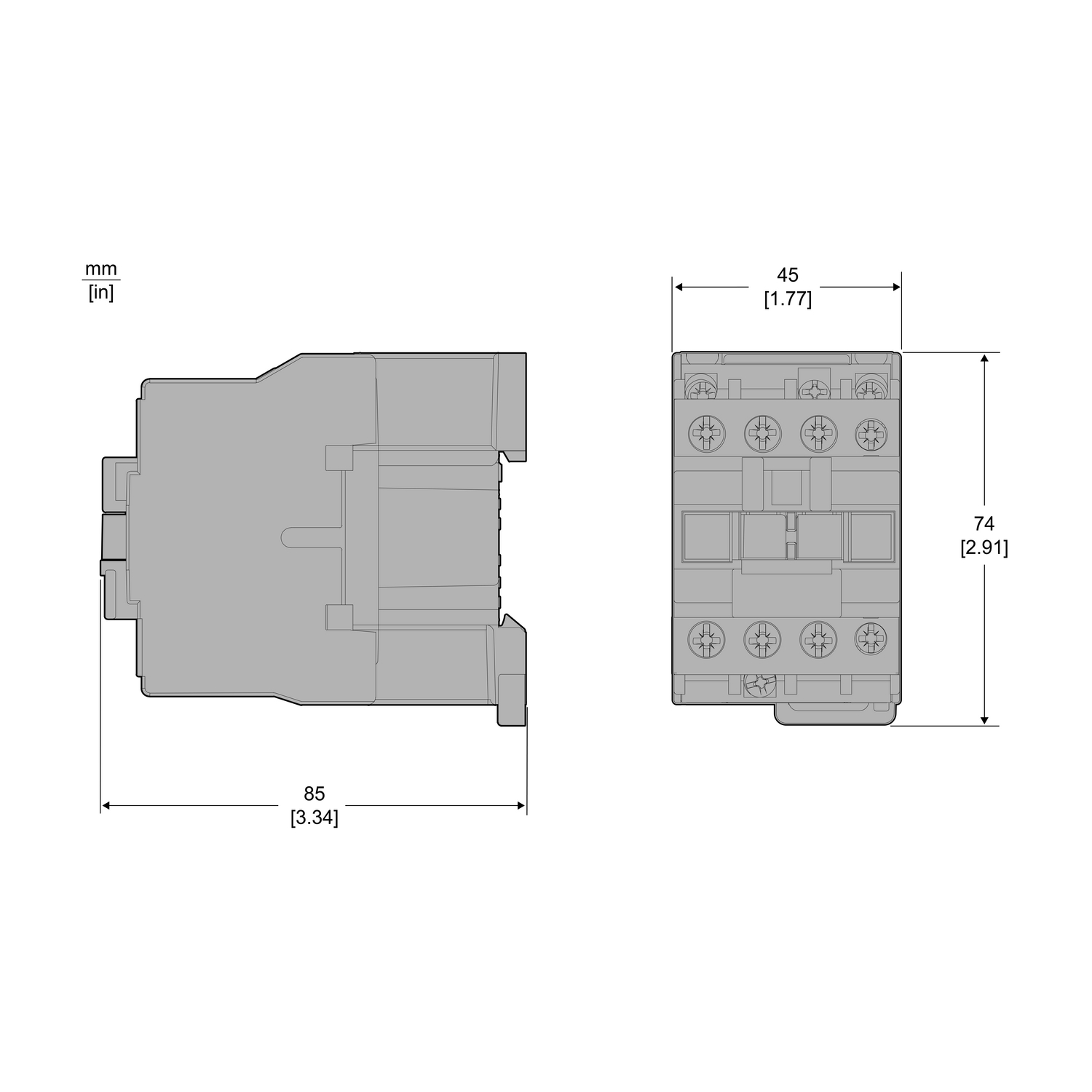 schneider electric Contactor easypact lc1e,3p(3no),440v,25a,230v ac