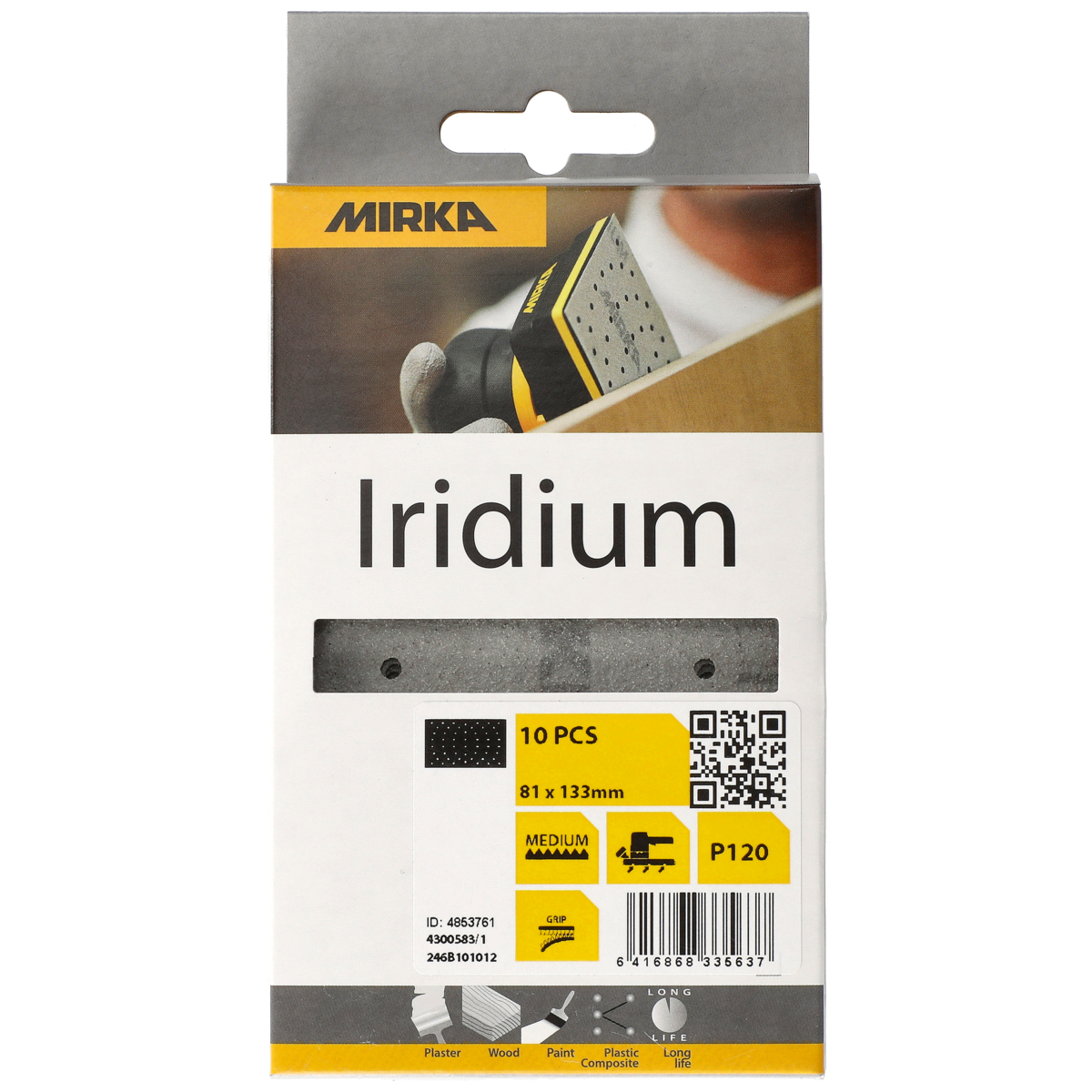 mirka Hiomaliuska mirka iridium 81x133mm tarra 54r 120 10kpl