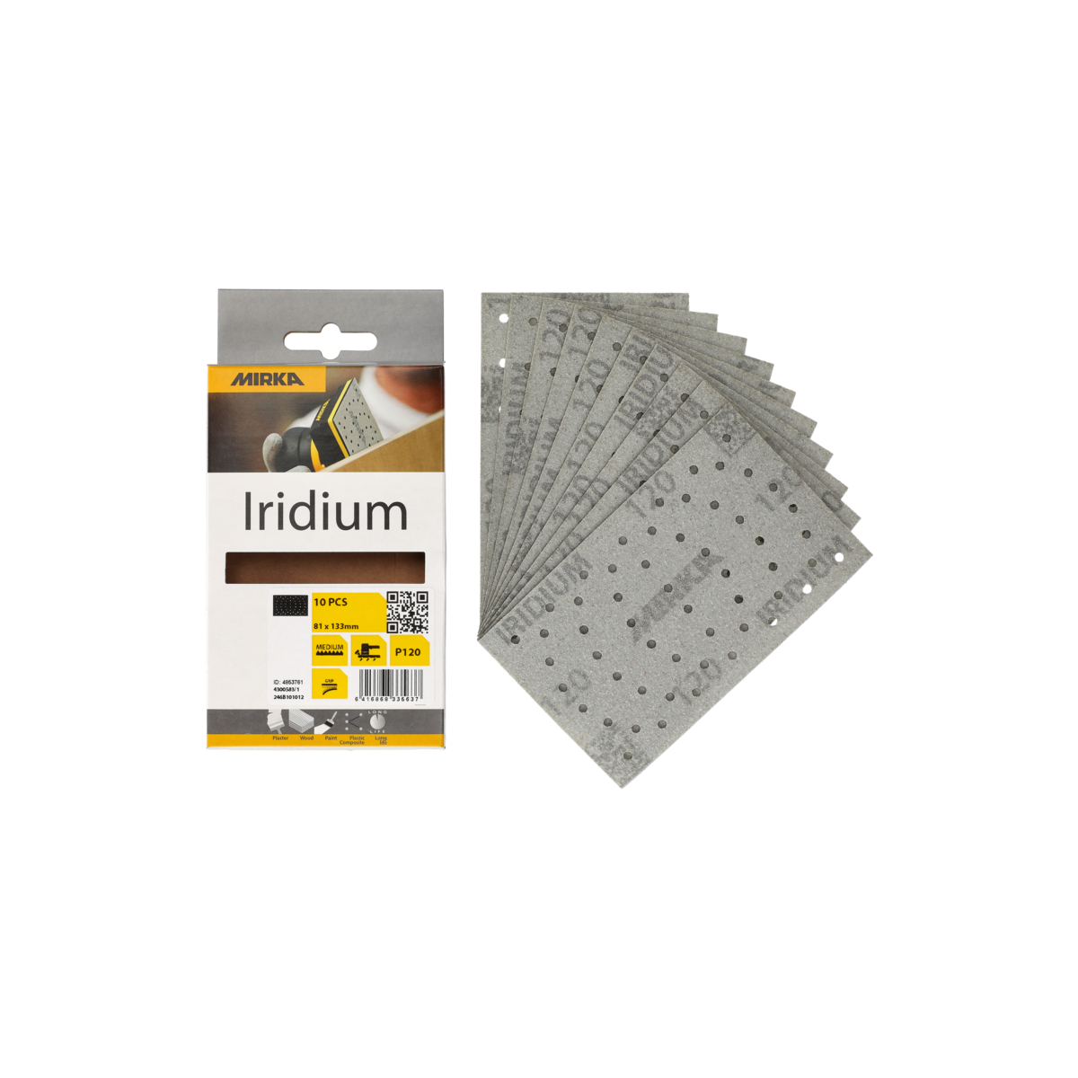 mirka Hiomaliuska mirka iridium 81x133mm tarra 54r 120 10kpl