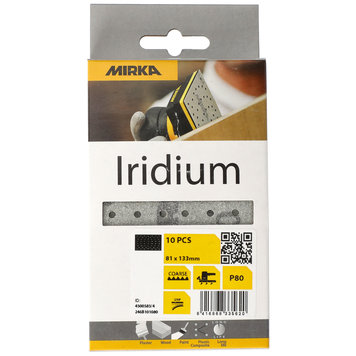 mirka Hiomaliuska mirka iridium 81x133mm tarra 54r 80 10kpl